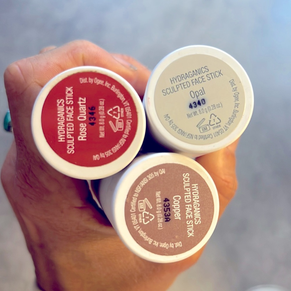 Hydroganics Face Stick Trio - Rose Quartz, Opal, Copper